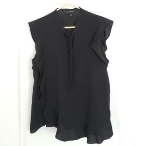 Banana Republic Black Flutter sleeve top Size M